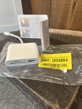 SD Card Reader, USB 3.0 Type C High Speed to SD/TF Card Adapter 3 Slot White