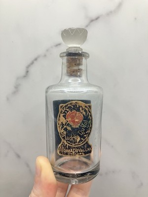 Antique Perfume Bottle Apothecary Bottle Art Nouveau Label