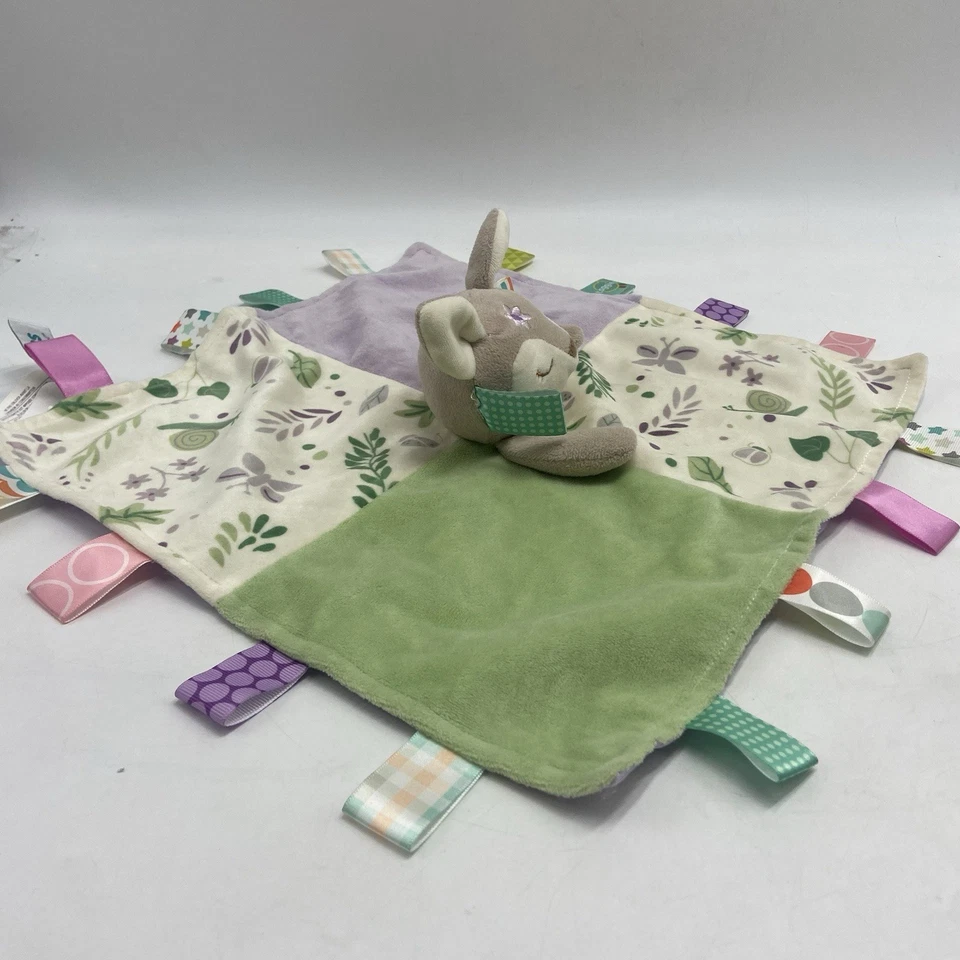 Taggies Ciervo Flora Fawn Bebé Lovey Manta de Seguridad Caracoles Púrpura Verde Foto 4 de 4