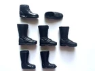 GI JOE Boots Lot 6 Pair Black White Boot Sets Adventure Team Vintage Shoes