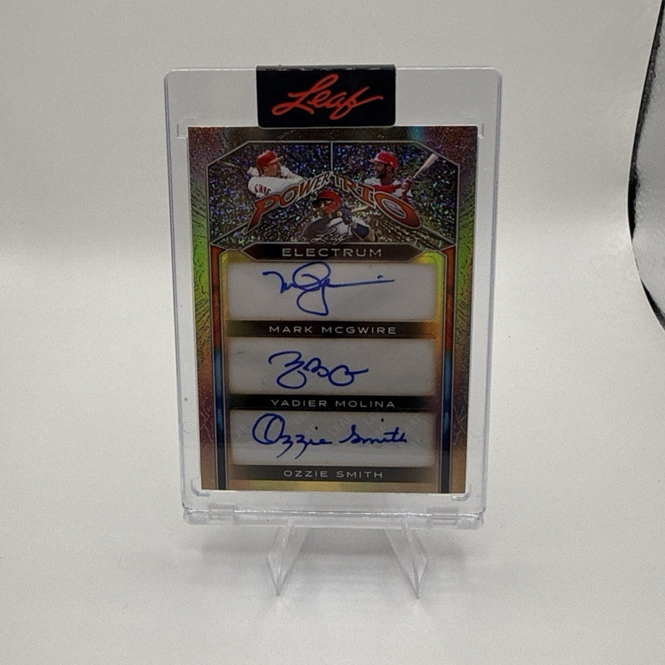 Leaf 2025 Power Trio Electrum PT-16 Auto Mark McGwire Molina Ozzie Smith