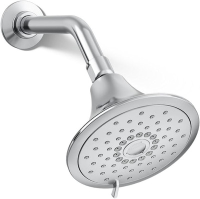 KOHLER 22169-G-CP Forté  Three-Function Showerhead, 1.75 GPM, Full Coverage, Pul