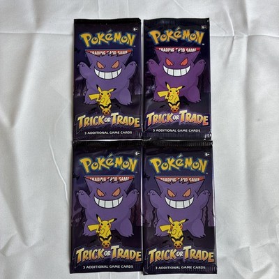 Pokemon Trick or Trade Booster Pack Halloween 2022 TCG 3 Card Pack Lot of 4