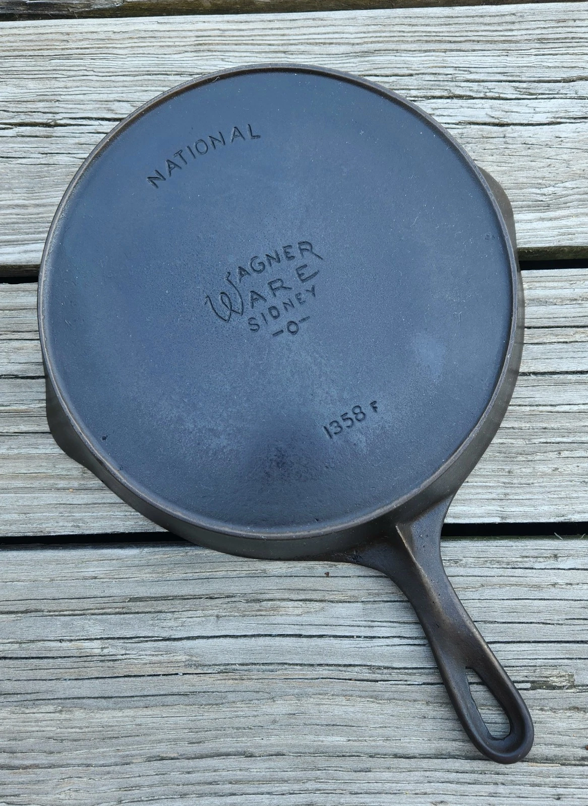 Vintage Wagner Ware Sidney -O- National 8 Cast Iron Skillet 1358F *RESTORED*