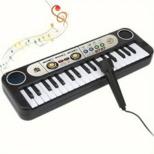 37 Keys Electronic Piano Keyboard Toy with Microphone for Kids Beginners Musical