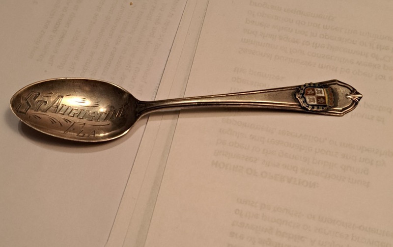 St Augustine Sterling souvenir spoon 15.3g .925 collectible investment