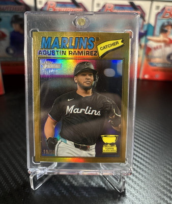 Topps 2026 Heritage Agustin Ramirez Miami Marlins #13 Chrome Gold Refractor /50