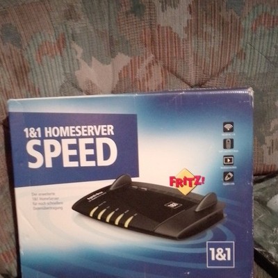 1&1 Homeserver Speed WLAN-Router, kabellos, schwarz, Modell 1&1 Homeserver Speed