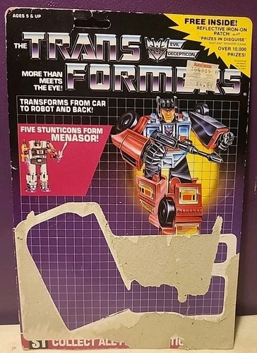 Original G1 Transformers DEAD END Cardback Menasor 1986 Vintage