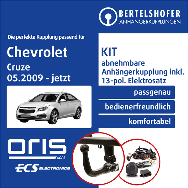 für Chevrolet Cruze Stufenheck 05.2009-Jetzt AHK Abn +13Pol Spez E-Satz TOP-image