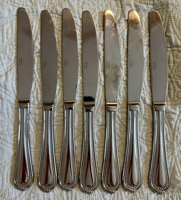 Mikasa REGENT BEAD Set of 7 Dinner Knives 18/10 Stainless Flatware
