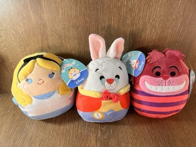 Squishmallows Disney Alice in Wonderland Cheshire Cat Rabbit 3pc Set 6.5''