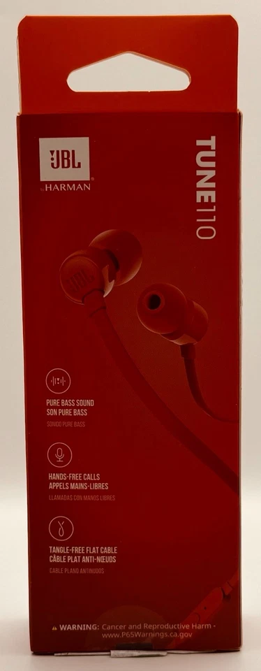 Auriculares internos JBL TUNE 110 - REDAM (JBLT110R) Foto 4 de 4