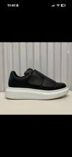 Alexander McQueen Oversized Grip-Strap Black Leather Sneaker Women’s EU 38/US 8