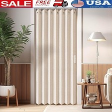 Elegant Pleated Fabric Door Curtain Room Divider Shower Blackout Window Curtain