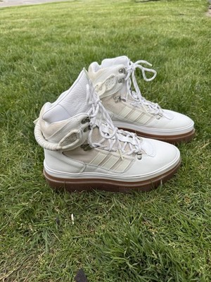 Adidas x Ivy Park Super Sleek Boot GX2782 Women's Size 10 White Leather Platform