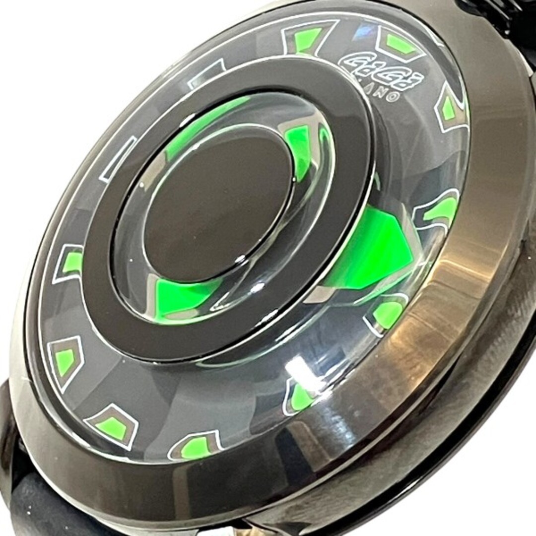 GaGa Milano Men’s 9092 Automatic Watch Black Dial Used From Japan image 4