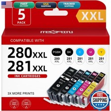 MEGAIN 280XXL 281XXL 5-Pack Canon PGI-280XXL CLI-281XXL for Pixma TR8620