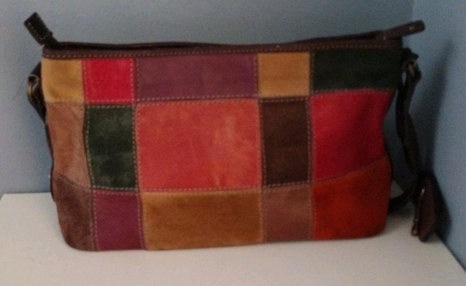 Fossil Leather Patchwork Handbag - image 3