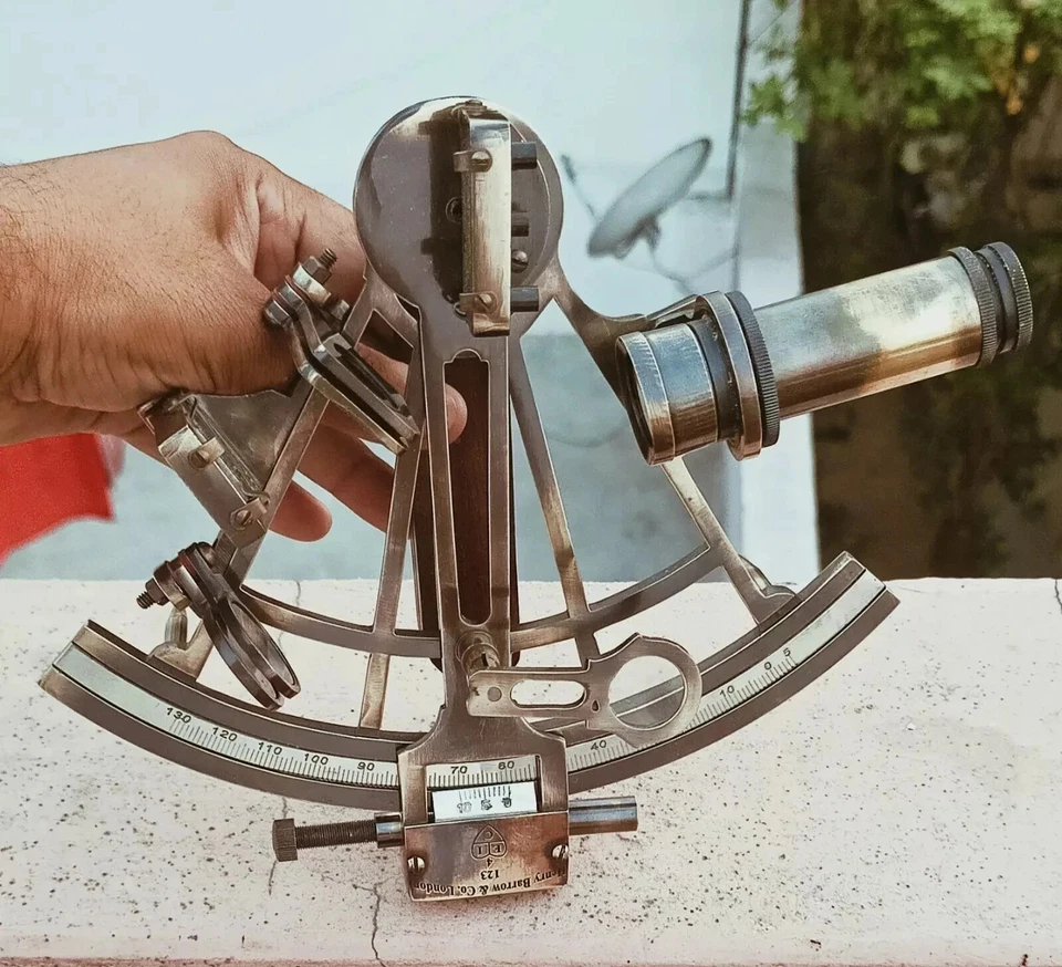 Instrumento astrolábio de navegação marinho náutico antigo bronze 8" presente massa X - Imagem 4 de 4