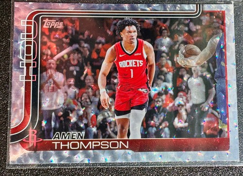 2025-26 Topps Amen Thompson #176 Crackleboard Foil Houston Rockets