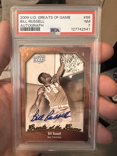 2009-10 Upper Deck Greats of the Game - Bill Russell #66 Autographed PSA