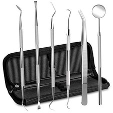 6 Pcs Dental Pick Hygiene Tool Set Tooth Scraper Plaque Tartar Remover Gum Floss