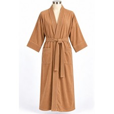 Vintage After Hours By Diplomat Men's Full Length Robe One Size Belted Tan