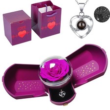 Mothers Day Gifts for Mom Forever Roses with I Love You Necklace Gifts for Wi...