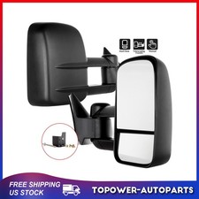 Pair Tow Mirrors Manual Glass Adjust For 88-98 Chevy Gmc Ck 1500 2500 3500