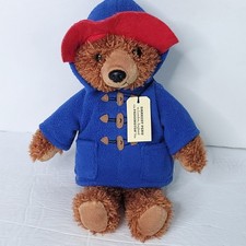 yottoy Paddington Bear Blue Coat Rainbow Designs Vintage 11" Tall Darkest Peru