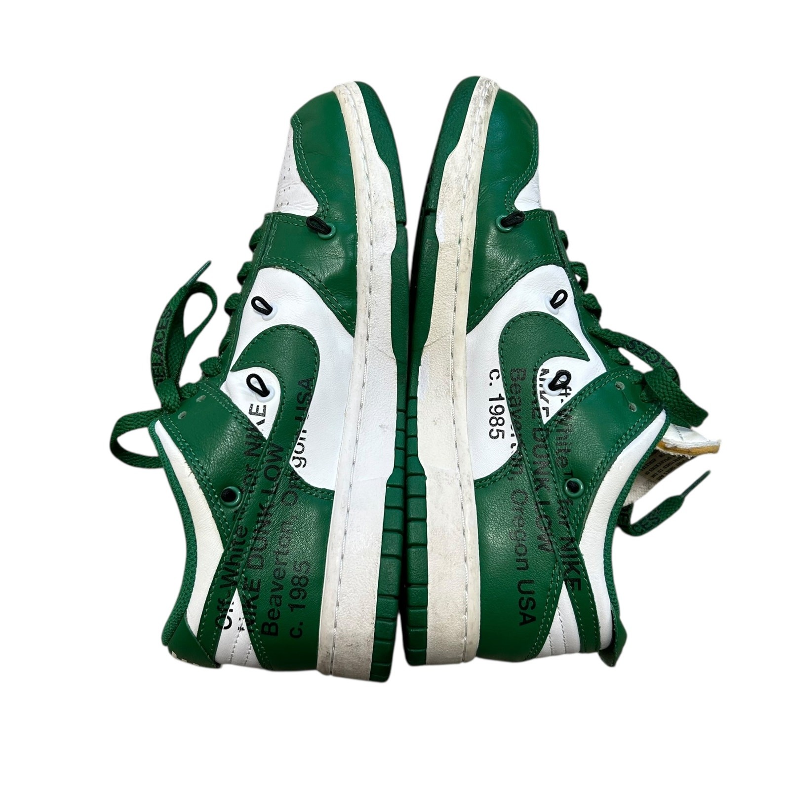 Nike Off-White Dunk Low Sneakers Men's Sz 6 Pine Green Streetwear Sporty Retro thumbnail 7