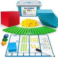 Base Ten Blocks for Math, Place Value Blocks, Base 10 Math Manipulatives for ...