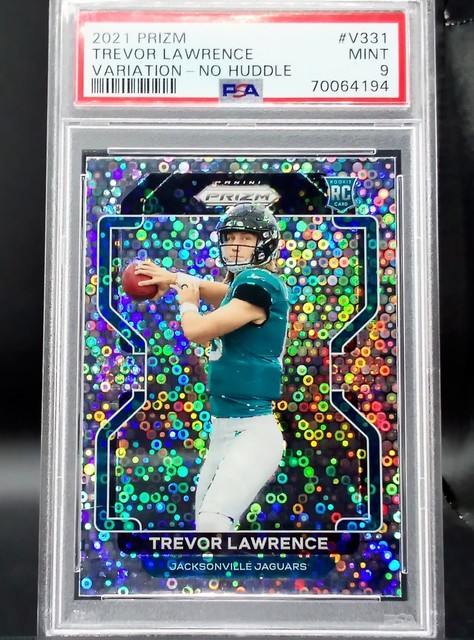 PSA 9 Trevor Lawrence MINT 2021 Panini Prizm RC No Huddle Disco Variant W/XTRAS