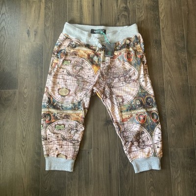 NWT Switch Remarkable 3/4 Jogger Sweatpants Mens Size XL All Over Map - Timber