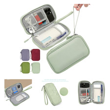 Small Waterproof Cable Organizer Bag, Travel Cord Charger Case for Phones, Power
