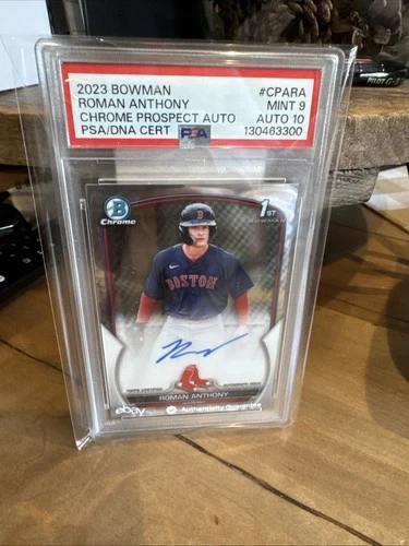 Roman Anthony 2023 Bowman Chrome Prospect Auto PSA 9 Auto 10