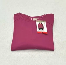 Mondetta Women's Long Sleeve Active Top with Thumb Holes, Raspberry Coulis, M