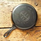 Vintage GRISWOLD Cast Iron SKILLET Frying Pan # 6 LARGE BLOCK LOGO - Ironspoon