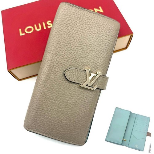 Louis Vuitton Trianon LV Vertical Beige Long Wallet
