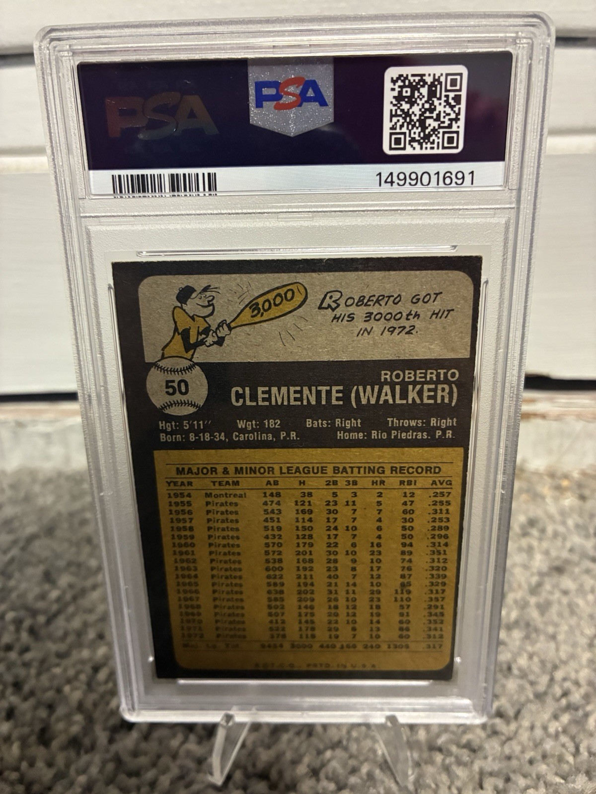 1973 Topps - Roberto Clemente #50 PSA 5 EX-Recently Graded! view 2