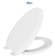 PROFLO PFTSHEC2000 White Elongated Closed Front Toilet Seat & Lid