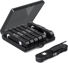 Weekly Pill Box Organizer 7 Day Medicine Storage Case 2 Times a Day Daily AM PM