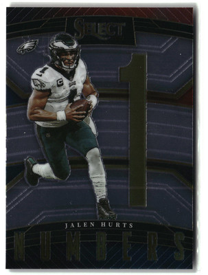 Jalen Hurts 2022 Panini Select #SN-6 Select Numbers Philadelphia Eagles