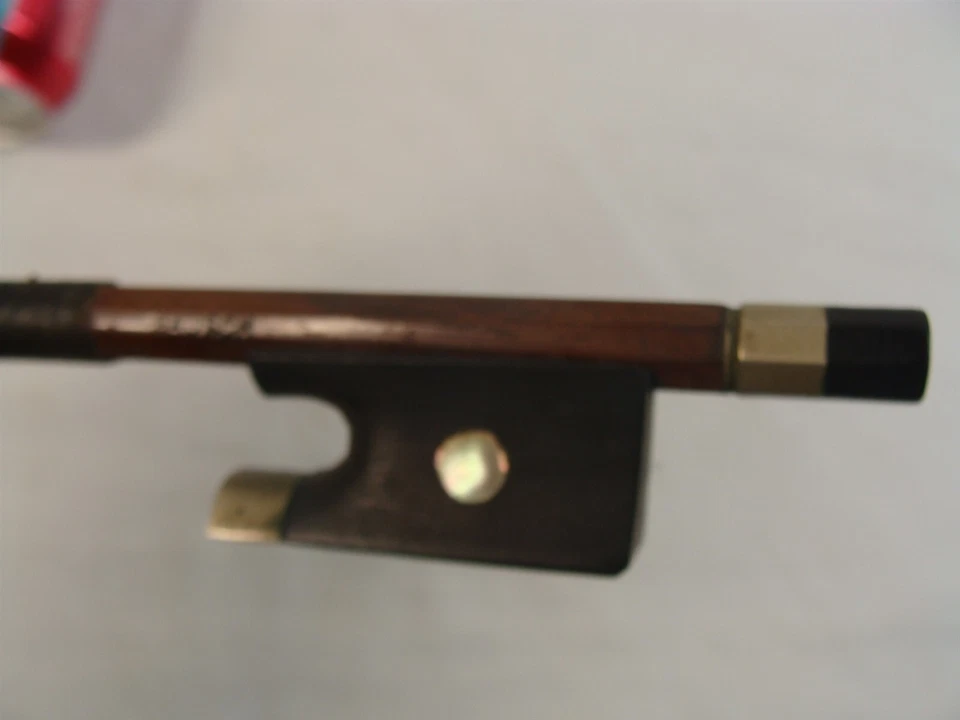 Antique Signed Ludwig Bausch MOP Violin Bow - Image 2 of 4
