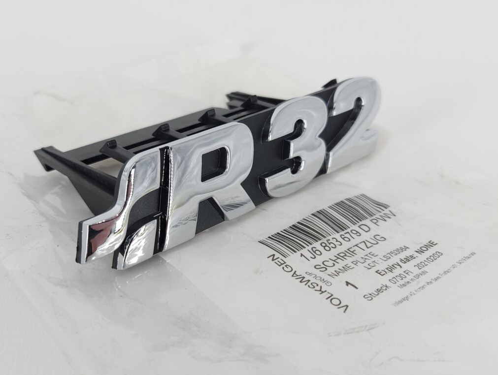 2003-2004 VW Golf R32 Grille Emblem Badge Nameplate | 1J6853679DPW