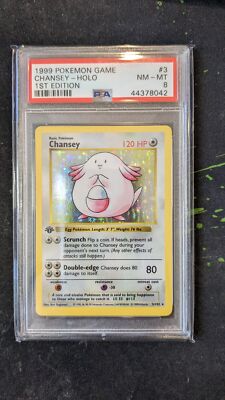 Chansey 1st Edition Base Set Shadowless 3/102 Holo Rare Pokemon