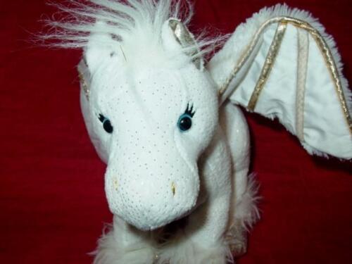 Ganz Webkinz Golden Pegasus Plush Pony White Horse Wings Stuffed - Retired 2010 - Picture 2 of 6