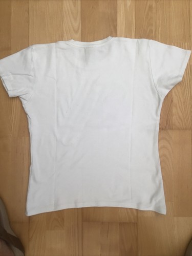 Adidas Womens White Cotton Basic T-Shirt Size LG (12)- London Marathon 2008 - Picture 5 of 6