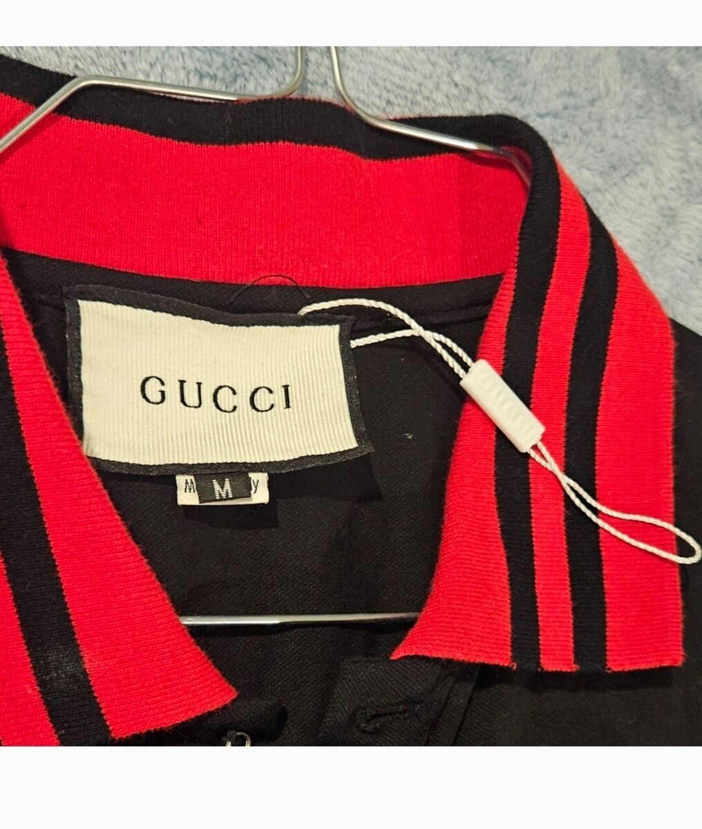 Gucci Embroidered Snake/Bee polo shirt men's Medium | eBay Gucci Embroidered Snake/Bee polo shirt men's Medium | eBay